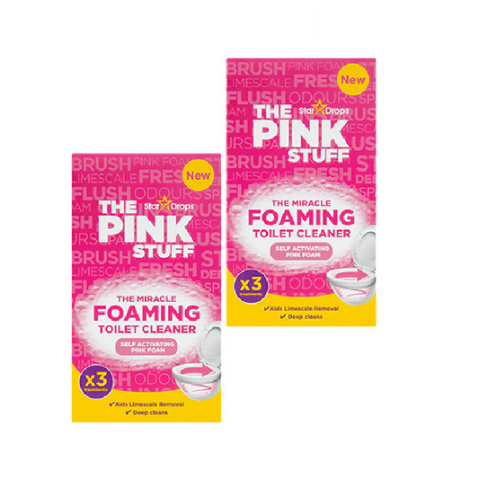  Stardrops - The Pink Stuff - The Miracle Bathroom Foam Cleaner  750ml 2-Pack Bundle : Office Products