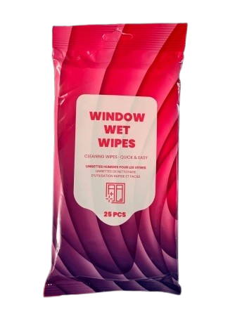 Window Wet Wipes - 25 pack