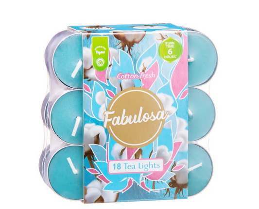 Fabulosa Tealight - Waxinelicht Cotton Fresh - 18 bucăți - Ediție limitată